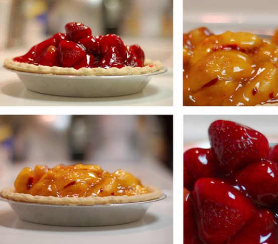 Strawberry and peach pie