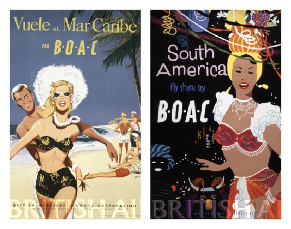 British Airways 1950 travel ads