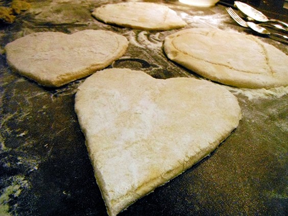 Heart shaped pizza