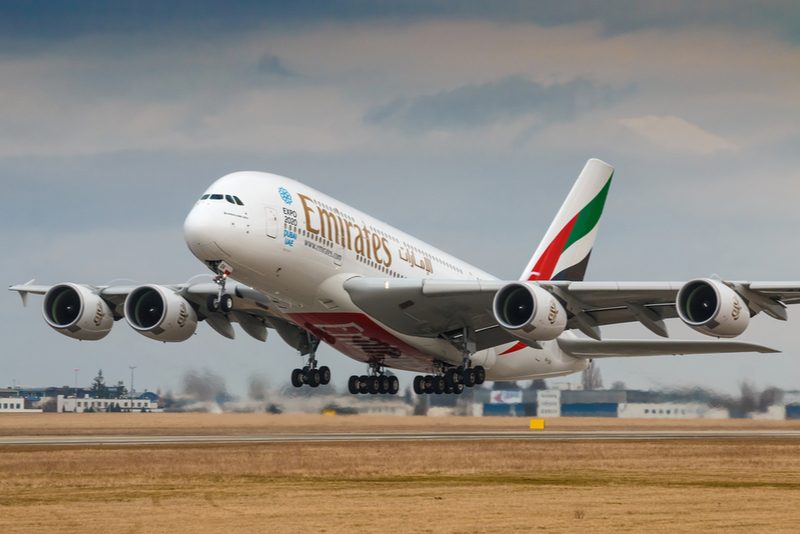 Emirates plane taking off