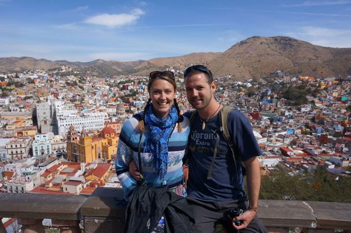 Goats on the road: Nick and Dariece in Guanajuato