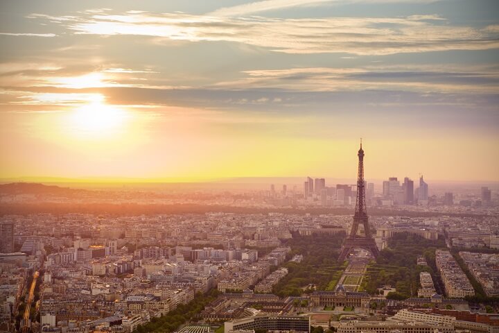 Paris at sunset