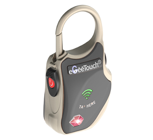 an egee touch phone activated travel lock
