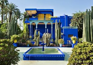 a fountain a jardin morelle marrakech