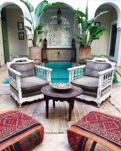a living room in a riad marrakech