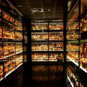 the largest private whiskey collection in the world behind glass at the scotch whiskey experience edinburgh