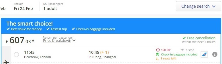 Free cancellation eDreams