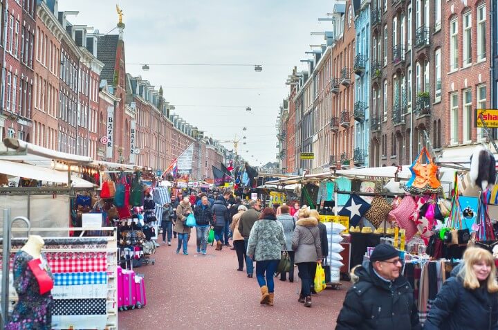 Albert Cuyp market in amsterdam