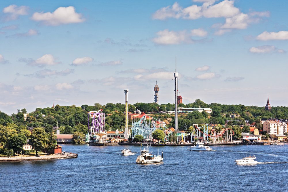 Gröna Lund amusement park on Djurgården island