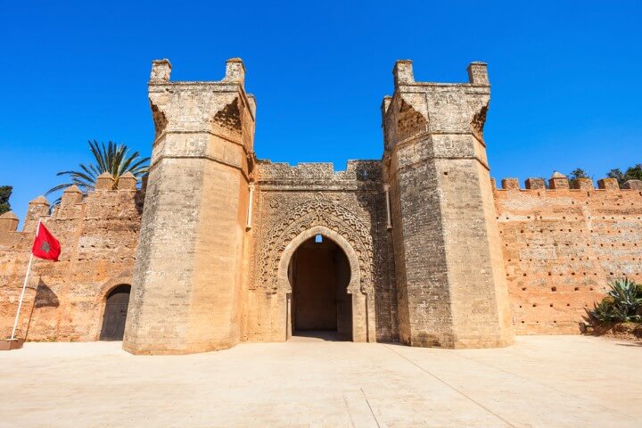 Chellah entrance gate in rabat - morocco