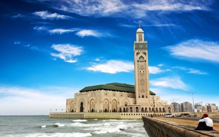 Hassan II Mosque view in Casablanca - morocco