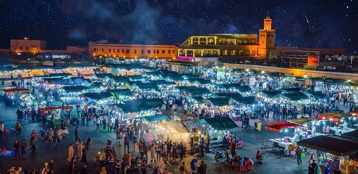 Jemaa el-Fna market in marrakech - morocco