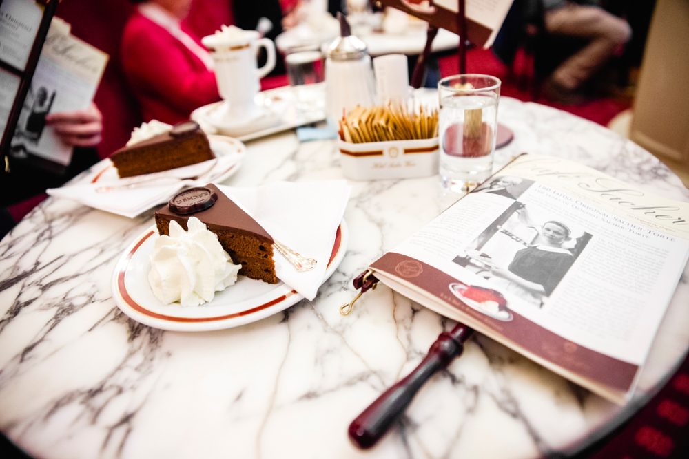 Sacher cake at Hotel Sacher in Vienna