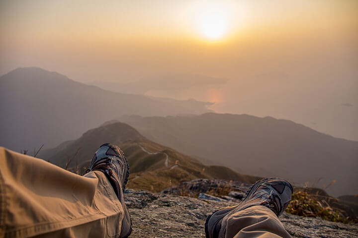 Lantau Peak at sunrise in Hong Kong