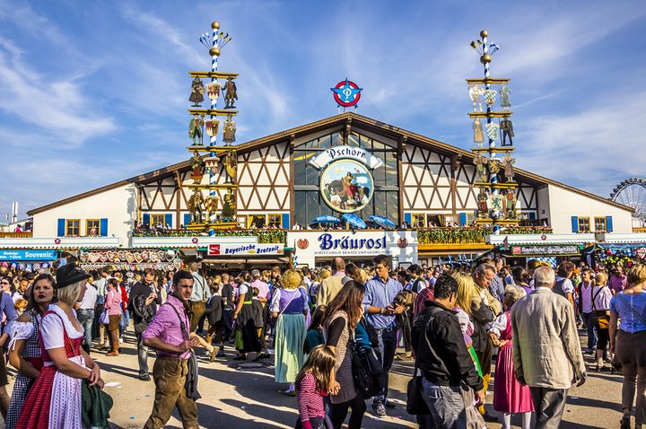 Oktoberfest tent in Munich, Germany